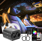 CHINLY Two-color 800pcs Twinkle Starlight Headliner Kit,20w 800 Piece Star Lights for Car,13.1ft Car Star Lights for Ceiling Car,RGBW Starlights Headliner kit,APP Fiber Optic Lights Star Headliner kit