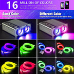 Dual-Color Starlight Headliner Kit - 1300pcs 0.03in 13.5ft Fiber Optic Star Lights for Car with 32W RGBW, Shooting Meteor & Music Sync, APP/Remote Control for Car Roof/Bedroom Ceiling