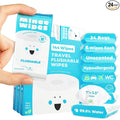 Impossibly Compact Travel Flushable Wipes - 99.5% Water and Aloe - Safe for Sensitive Skin & Hypoallergenic - Travel Essentials for Adults, Kids & Babycare, Unscented, 24 Pack 144 Wipes