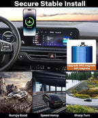 Car Phone Holder for Kia Seltos 2024 2025 Accessories Apply to 8/10.25 Inch Touchscreen 15W Fast Wireless Charger Screen Fixed Clip HandsFree Cell Phone Mount 360° Rotation