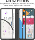 CoBak Car Registration and Insurance Holder - Vehicle Glove Box Car Organizer,Auto Truck Comparment Accessories Case with Magnetic Closure for Essential Document,Driver License,Cards