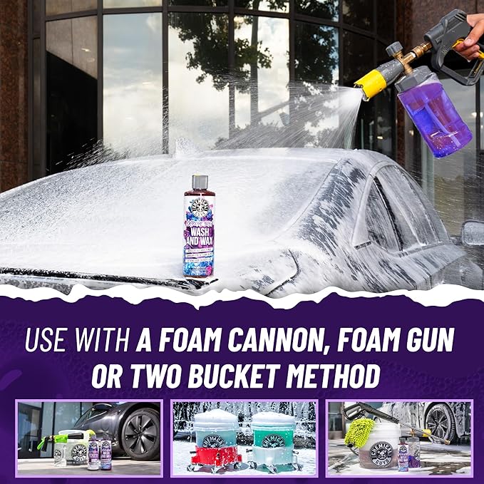 Chemical Guys Big Mouth Foam Cannon And Extreme Bodywash And Wax Kit For Pressure Washer Car Wash - Snow Foam Cleaning Soap With Max Release Sprayer, 16 Oz, 2 Items