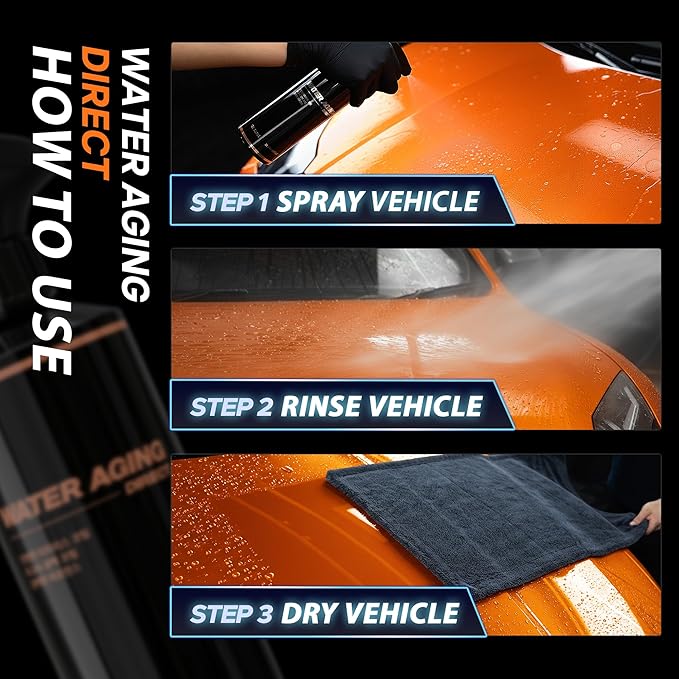 Water Aging Direct Super Easy Touchless Spray On Rinse Off SiO2 Wet Coat, Ceramic Coating Sealant for Deep Gloss and Hydrophobic Protection on Paint, Wheels and Glass 16.9 fl oz
