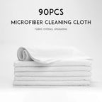 CARTMAN 14 x 14 Inch, 90 Pack, 280GSM Microfiber Cleaning Cloths, Non-Abrasive, Reusable and Washable, All Purpose Cleaning Towels for Household, Car Washing, Drying & Auto Detailing, White