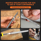 Small File Set, Needle Diamond File 13PCS, 6pcs Jewlers Files & 6pcs Steel Files Precision Metal Work, Woodworking, Plastic Carving Tool with Steel Brush and Carry Case