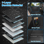 URPOWER 2026 Upgraded Back Seat Extender for Dogs - Large Hard Bottom Dog Car Seat Cover Holds 550lbs, Waterproof Dog Hammock Pet Bed with High-Density Foam Non-Slip Backseat Protector