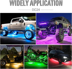 SHINIGHT Led Rock Lights for Trucks,12 Pods Lights for Jeep Brightness Truck underglow kit Exterior with App Control Flashing Music Mode RGB Lighting for UTV SUV ATV RZR Truck Accessories