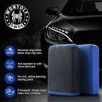 2 Pack 2 in 1 Clay Scrubber Car Clay Bar Auto Detailing Kit, Car Clay Wash Sponge, Premium Grade Magic Clay Mitt Towel, Easily Cleans Paint Contaminants, Debris, and Road Grime Light Overspray