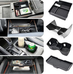 4PCS Center Console Organizer Tray for Nissan Frontier 2022-2026 accessories (S/SV/Pro-X/Pro-4X/SL) Front Console Shelf Armrest Storage Box Glove Box Organizer and Cup Holder for Nissan Frontier 2022+