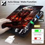 for Kindle Paperwhite Case,6.8" Kindle Paperwhite 11th Generation Case and Kindle Paperwhite Signature Edition,Leather Slim Adjustable Stand Cover with Auto Wake/Sleep,Halloween Night Wolf
