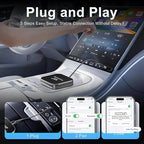 Wireless CarPlay 8 Core Auto Multimedia Video Box, 4G Cellular 4GB+64GB, Built-in Android 13 Navigation Support SIM&TF Card Bluetooth 5.5, Fits Car with OEM Wired CarPlay/Android Auto