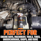 Chemical Guys Signature Series Orange Degreaser Spray - Heavy Duty All Purpose Cleaner for Engines, Tires, Undercarriages, Tools and More, Professional Strength, Breaks Down Grease, Oil & Grime,128 oz
