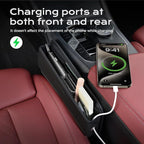 Coverado Universal Car Seat Gap Filler Organizer, Premium Suede Leather Car Seat Side Gap Filler, Seat Gap Storage Box for Suv Truck, Car Interior Accessories, Black-1pc