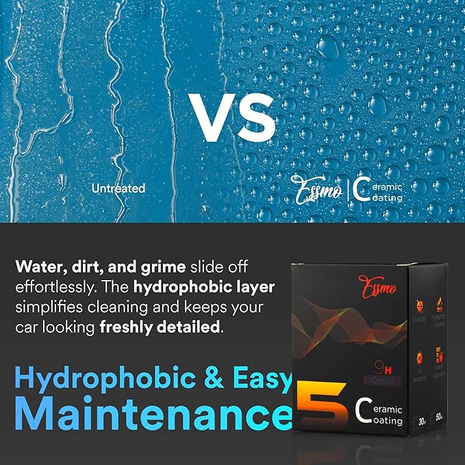 9H Crystal Ceramic Coating Spray for Auto Cars High Gloss Paint Hydrophobic Protection UV and Scratch Resistant Long-Lasting Shine 50 ml