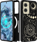 for Moto G Stylus 5G 2024 Case - Compatible with MagSafe Women Girls Cute Magnetic Phone Cover Aesthetic Sun Moon Heavy Duty Shockproof Design for Motorola Moto G Stylus 5G 2024 Cases