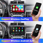 for Android Compatible with Wirelessly Carplay Android Auto,Car Radio Stereo Bluetooth Navigation GPS WiFi FM/AM 8 core 4GB+64GB 1280X720 Touchscreen Rear Camera for Toyota Camry 2012-2014