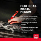 Griot's Garage Medium MOD Detailing Brush Head and Handle, Bristle Scrubber for Interior and Exterior Car Detailing, Moderate Cleaning, Standard Size