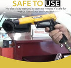 Zendex Tool - QuickSpiff Venturi Air Vacuum with Easy Empty Dust Bag - No Electricity Pneumatic Vacuum with Powerful Suction for Industrial and Personal Use - Yellow