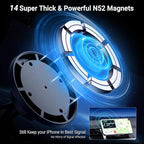 PROfezzion CD Slot & Vent Clip Combo Magnetic Phone Holder Compatible with MagSafe on Car CD Player Slot or Air Vent for iPhone 17 16 15 14 13 12 Pro Max Plus, Mag-Safe Case & All Phones