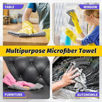 Microfiber Cleaning Cloth,150 Pack Grey Cleaning Rags, Bulk All-Purpose Lint-Free Shop Towels Wipes, Commercial Micro Fiber Cleaning Towels Washcloth for Car Garage Housekeeping 11.5"*11.5"