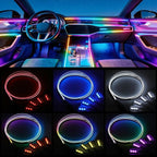 Interior Car LED Strip Lights with APP&Remote Control RGB 10 in 1 Ambient Lighting Kits Fiber Optic Strip LEDs,16 Million Colors,Music Sync Car Neon Lights for Cars,SUVs,Trucks