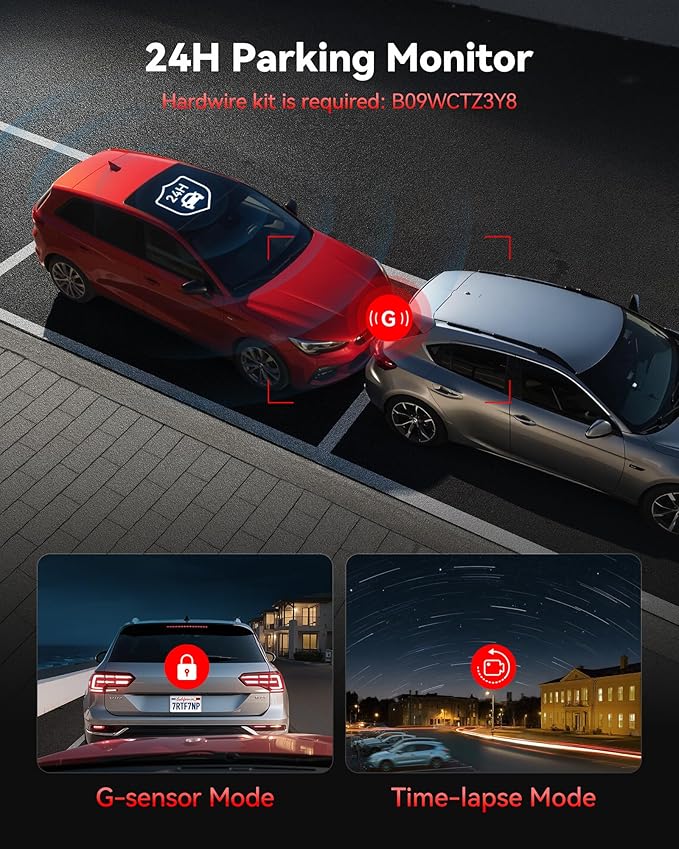 REDTIGER 4K Dash Cam Front Rear, STARVIS 2 Sensor, Free Card Included, 5.8GHz WiFi-20MB/s Fast Download, Dash Camera for Cars with GPS, WDR Night Vision, 170°Wide Angle, 24H Parking Mode(F7NP)