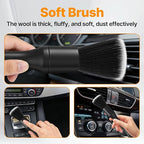 8 Pcs Car Detailing Brush Set, Soft Bristle Cleaning Brushes for Interior and Exterior Care, 4 Versatile Brushes Designed for Dashboards, Vents, Wheels, Tires, and Precision Detailing
