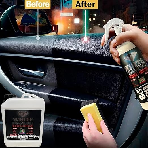 TIRE Dressing Concentrated White Diamond Restorer and Protectant 84 fl oz - Vinyl - Plastic - Tire - Rubber - UV Protection - Super Shine - Good Hydrophobic Action