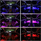Miytsya 1 PC Car LED Strip Lights, 16 Million Colors 5 in 1 with 236 inches Fiber Optic, Multicolor RGB Car Interior Lights Automobile Ambient Neon Lighting Kit (Multicolored)