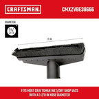 CRAFTSMAN CMXZVBE38666 1-7/8 in. Floor Brush Wet Dry Vac Attachment, Industrial-Grade Shop Vacuum Accessory with Bristles for Cleaning Large Areas, Fits 1-7/8 in. Hose Diameter