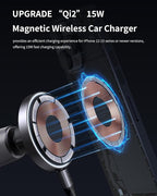 mcdodo for Magsafe Car Mount Charger [18 Strong Magnets], for Car air Outlet, 15W Wireless Car Charge, Universal Phone Mount for Car Wireless Charger Fits iPhone 15 14 13 12