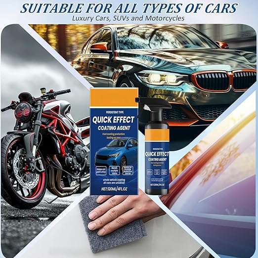 Car Quick Coating Spray, 2-Pack, Advanced Paint Protection, Vehicle Detailing Shine
