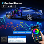 Dreamcolor Acrylic Interior Car LED Strip Light with Wireless APP, RGB 10 in 1 with 175 inches 593 LEDs Fiber Optic Ambient Lighting Kits, 16 Million Colors Sound Active Function Car Neon Lights