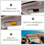 Car Air Freshener-Wood Air Freshener-Car Odor Eliminator-car scent-Long Lasting Scent-Variety Scent Refill（Teak-Amber-Grove）3pcs- Metal Clip 1pcs