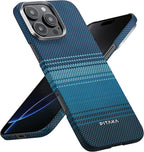 pitaka for iPhone 16 Pro Max Case Compatible with MagSafe, Thin & Light Case iPhone 16 Pro Max with a Caseless Feel, 1500D Aramid Fiber Woven [Tactile Woven-Moonrise]