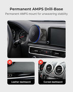 MagSwitch Qi2 Magsafe Car Mount Charger - Magnetic Cell Phone Holder with AMPS Plate Mount, 15W Fast Charger with a Built in On/Off Switch for Charging, Compatible with iPhone & Samsung