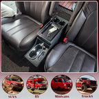 Truck Center Console Organizer Between Seat for Minivans, SUVs, Middle Van Bench Organizer for Floor Between The Back Seat Console 18 Wheelers Locking Design with Sliding Lid Design