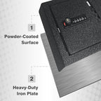 BestEvMod Center Console Safe Vault LockBox Compatible with Chevy Silverado EV/GMC Sierra EV 2026 2025 2024 Pickup Gun Safe Vault Console Storage Interior Organizer Security Anti-Theft (Not Fit ICE)