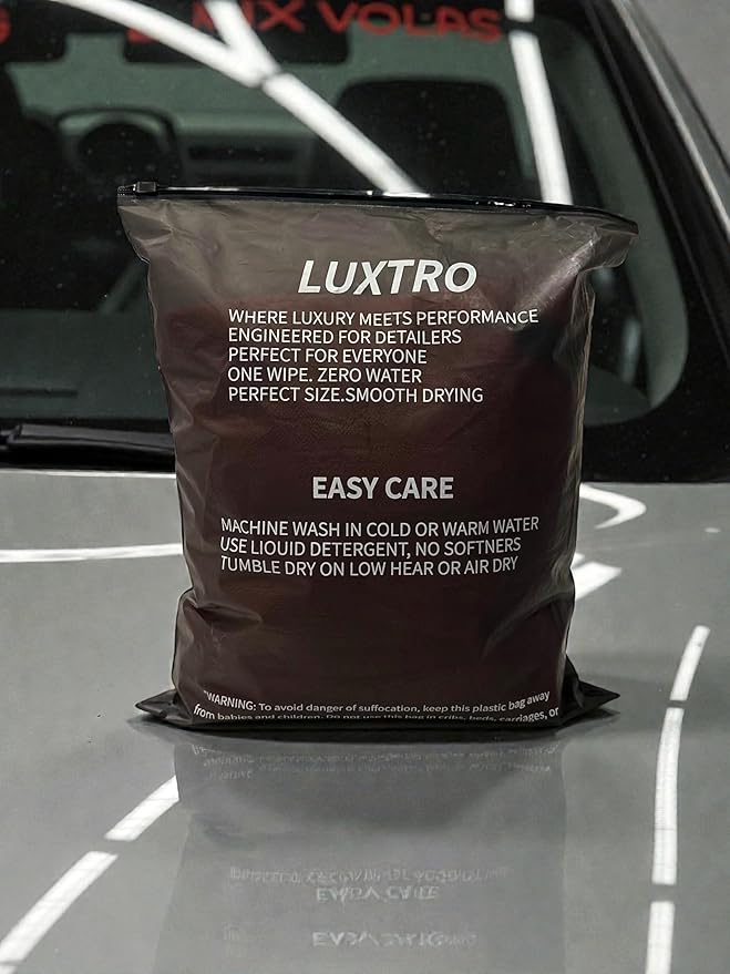 24”x36” Car Drying Towel – Dual-Color Black & Crimson Red | 1300 GSM Twist Loop Microfiber | Ultra Absorbent, Lint-Free, Scratch-Free | Fast Drying for Cars, Trucks & SUVs