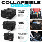 FORTEM Trunk Organizer For SUV Car Trunk Organizer, Foldable Storage, Car Accessories for Women Men, Collapsible Bag, Perfect Christmas Gifts, 600D Oxford, Non Slip Bottom, Straps, Soft Cover (65L)