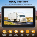 7'' HD1080P Wired Backup Camera System with Touch Screen Monitor, 2 Wired Rear View Cameras, Colorful Night Vision& IP68 Rated &10G Vibration, Backup Camera for Trucks/RVs/Trailers/Skid Steer