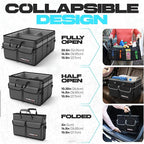 FORTEM Trunk Organizer For SUV Car Trunk Organizer, Foldable Storage, Car Accessories for Women Men, Collapsible Bag, Perfect Christmas Gifts, 600D Oxford, Non Slip Bottom, Straps, Soft Cover (50L)