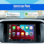 JENSEN J1CA7 7-inch Certified Apple CarPlay Android Auto | Double DIN Touchscreen Car Stereo Radio | Bluetooth Hands Free Calling & Music Streaming | Backup Camera Input | USB Playback & Charging