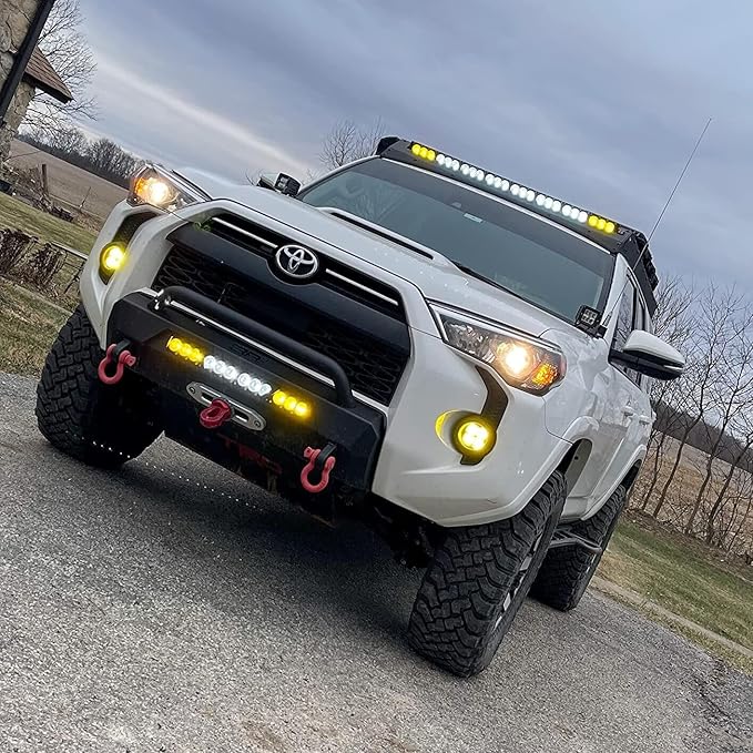 Willpower 54 inch LED Light Bar Single Row Dual Color 300W Off Road Light Bar White Amber Combo LED Work Light Truck UTV 4x4 Cars SUVs ATVs Boats Fog Driving Light with Wiring Harness kit