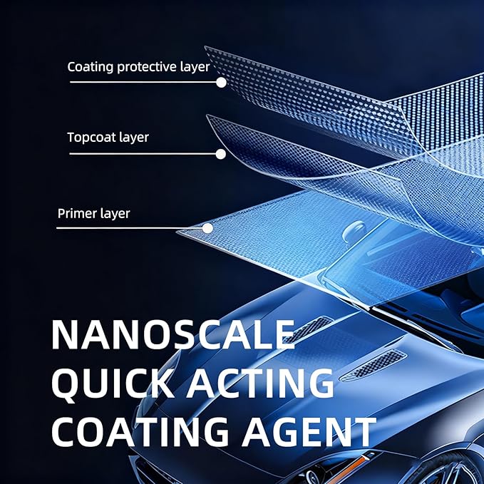 500ML Ceramic Coating for Cars, Quick Effect Coating Agent for Car Motorcycles Trucks & RVs - Extreme Hydrophobic Water Beading & Deep Gloss Shine for Long-Lasting Polish Spray Wax