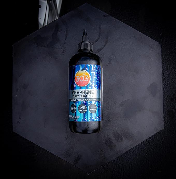 303 Products Graphene Trim Coating – Hydrophobic Graphene Coating – UV Protectant Coating – 6 Months of Protection – Darkens and Renews Plastic Trim – Non-Greasy – 8 Oz (30249)