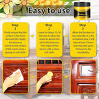 PIPIHUA Beeswax Polish and Conditioner for Wood Furniture - Waterproof & Restorer Wood Wax, Multipurpose Beeswax Furniture Polish and Cleaner for All Types and Colours(4×100g with 8 Sponges)