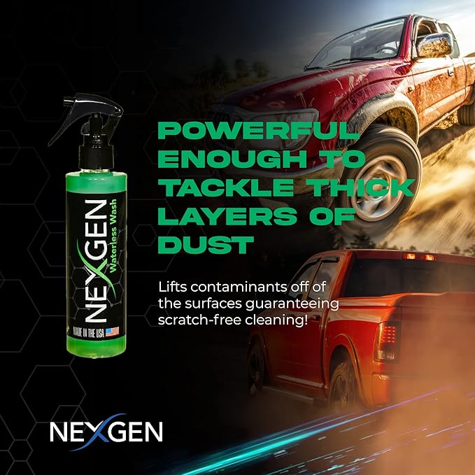 Nexgen Premium Quality Waterless Car wash & Ceramic Spray - Complete Pack for Car wash and Ceramic Coating to Get Unbelievable Shine (8oz)
