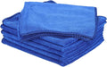 HARFINGTON 6 Pack Microfiber Cleaning Cloth, 16" x 16" Multi-Functional Cleaning Towels Reusable Absorbent Rags for Car Wash Kitchen Household Window Clean, Sapphire Blue