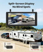 AUTO VOX Wireless Backup Camera Magnetic:Portable No Wiring 1 Min Install Trailer Hitch Camera,2-Channel HD 1080P Car Monitor & IR Night Vision Back Up Camera Systems for Truck,RV (7.2 inch)